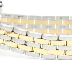 Pre Owned Cartier Silver 18k Yellow Gold And Stainless Steel Panthere 1057920 Quartz Women's Wristwatch 24 mm