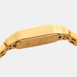 Pre Owned Cartier Cream 18k Yellow Gold Santos Demoiselle W25063X9 Women's Wristwatch 21 mm