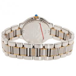 Pre Owned ساعة يد نسائية كارتييه ماست 21 دي كارتييه فولاذ مقاوم للصدأ فضية 30 مم