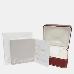 Pre Owned Cartier Silver Yellow Gold Plated Stainless Steel Must 21 de Cartier W10073R6 Quartz Women's Wristwatch 28 mm