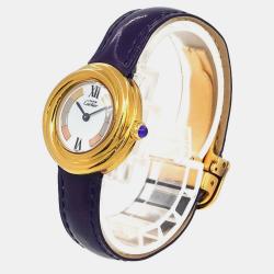 Cartier White Gold Plated Must Trinity Quartz Women's Wristwatch 27 mm