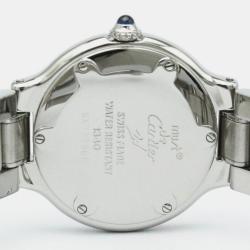 مملوكة مسبقًا Cartier Silver Stainless Steel Must 21 Quartz Women's Wristwatch 28 mm