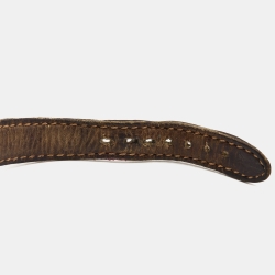 Pre Owned Cartier Cream Vermeil Alligator Must de Cartier Women's Wristwatch 24 mm