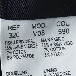 Carven Grey and Navy Blue Patterned Wool Blend Jacket S