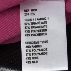 Carven Pink Contrast Collar Front Tie Detail Sleeveless Dress S