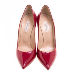 Pre Owned Casadei Red Patent Tiffany Pointed Toe Pumps Size 40