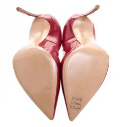 Pre Owned Casadei Red Patent Tiffany Pointed Toe Pumps Size 40