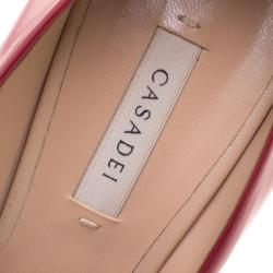 Pre Owned Casadei Red Patent Tiffany Pointed Toe Pumps Size 40