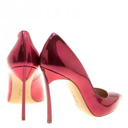 Pre Owned Casadei Metallic Red Candylux Pointed Toe Pumps Size 38