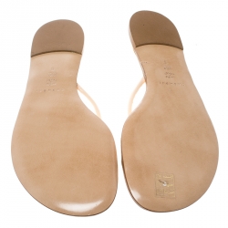 Pre Owned Casadei Blush Pink Patent Leather Crystal Toe Ring Sandals Size 39