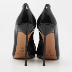 Pre Owned Casadei Black Patent Leather Blade Pumps Size 41