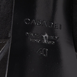 Pre Owned Casadei Black Suede Over The Knee Length Platform Boots Size 40