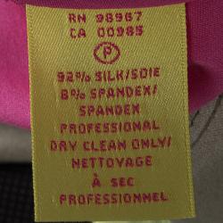 Pre Owned Catherine Malandrino Lotus Pink Silk Draped Belted Dress  M