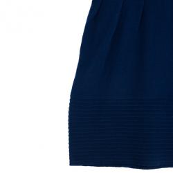 Pre Owned Catherine Malandrino Pointelle Ribbed Knit Dress L