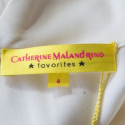 Catherine Malandrino Favorites Cream Silk Waist Tie Detail Jumpsuit S