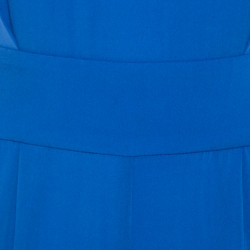 Pre Owned Catherine Malandrino Cobalt Blue Silk Cut Out Detail Carrie Harem Jumpsuit S