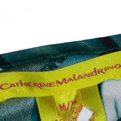 مملوكة مسبقًا فستان كاثرين مالاندرينو نقش تجريدي أخضر M