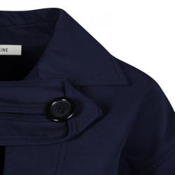 Celine Navy Blue Cotton Oversized Cropped Box Jacket S