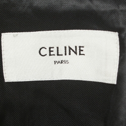 Pre Owned Celine Black Leather Biker Jacket M