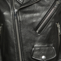 Pre Owned Celine Black Leather Biker Jacket M