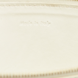 Pre Owned Céline Offwhite/Black Leather Zip Pouch