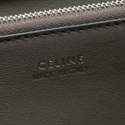 Pre Owned Celine Navy Blue Leather Zip Around Wallet