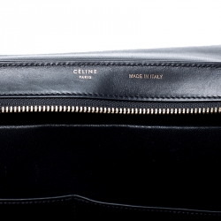 Pre Owned Celine Tri Color Leather and Suede Small Trapeze Bag
