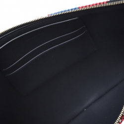 Pre Owned Celine Multicolor Leather and Woven Solo Clutch