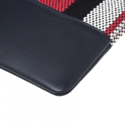 Pre Owned Celine Multicolor Leather and Woven Solo Clutch