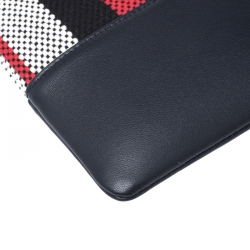 Pre Owned Celine Multicolor Leather and Woven Solo Clutch