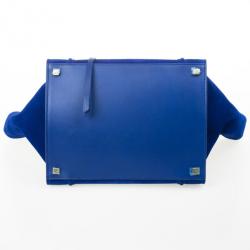 Pre Owned Celine Electric Blue Suede Phantom Large Bag