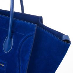 Pre Owned Celine Electric Blue Suede Phantom Large Bag