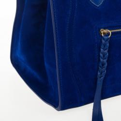 Pre Owned Celine Electric Blue Suede Phantom Large Bag