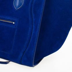 Pre Owned Celine Electric Blue Suede Phantom Large Bag