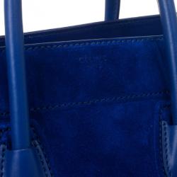 Pre Owned Celine Electric Blue Suede Phantom Large Bag