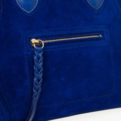 Pre Owned Celine Electric Blue Suede Phantom Large Bag