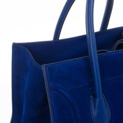 Pre Owned Celine Electric Blue Suede Phantom Large Bag