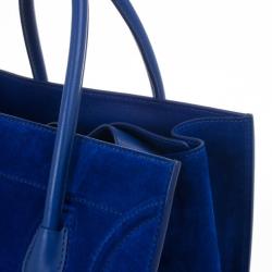 Pre Owned Celine Electric Blue Suede Phantom Large Bag