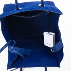 Pre Owned Celine Electric Blue Suede Phantom Large Bag