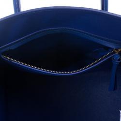 Pre Owned Celine Electric Blue Suede Phantom Large Bag