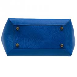 Pre Owned Celine Blue Elephant Calfskin Mini Belt Bag
