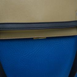 Pre Owned Celine Blue Elephant Calfskin Mini Belt Bag