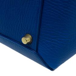 Pre Owned Celine Blue Elephant Calfskin Mini Belt Bag