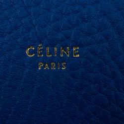 Pre Owned Celine Blue Elephant Calfskin Mini Belt Bag