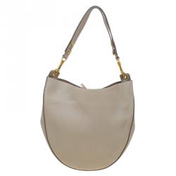 Pre Owned حقيبة سيلين متوسطة جلد بيج