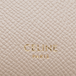 Pre Owned Celine Beige Leather Pico Belt Top Handle Bag