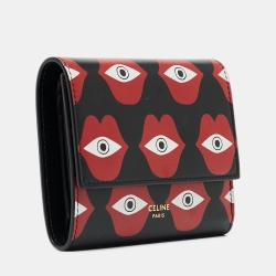 Pre Owned Celine x Anneli Sanaye Henriksson Leather Telepathic Love Trifold Wallet