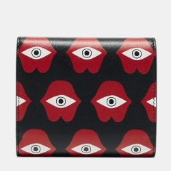 Pre Owned Celine x Anneli Sanaye Henriksson Leather Telepathic Love Trifold Wallet