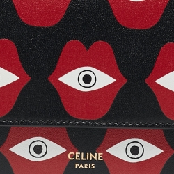 Pre Owned Celine x Anneli Sanaye Henriksson Leather Telepathic Love Trifold Wallet