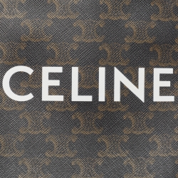 Celine Black/Brown Triomphe Coated Canvas and Leather Mini Vertical Cabas Tote